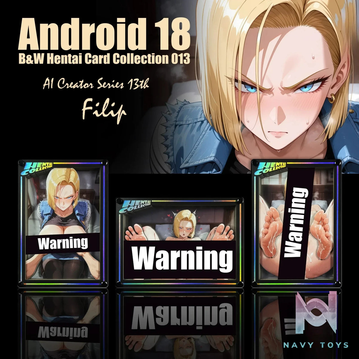 B&W Studio – Desktop Decor Card 013 Android 18 Dragon Ball