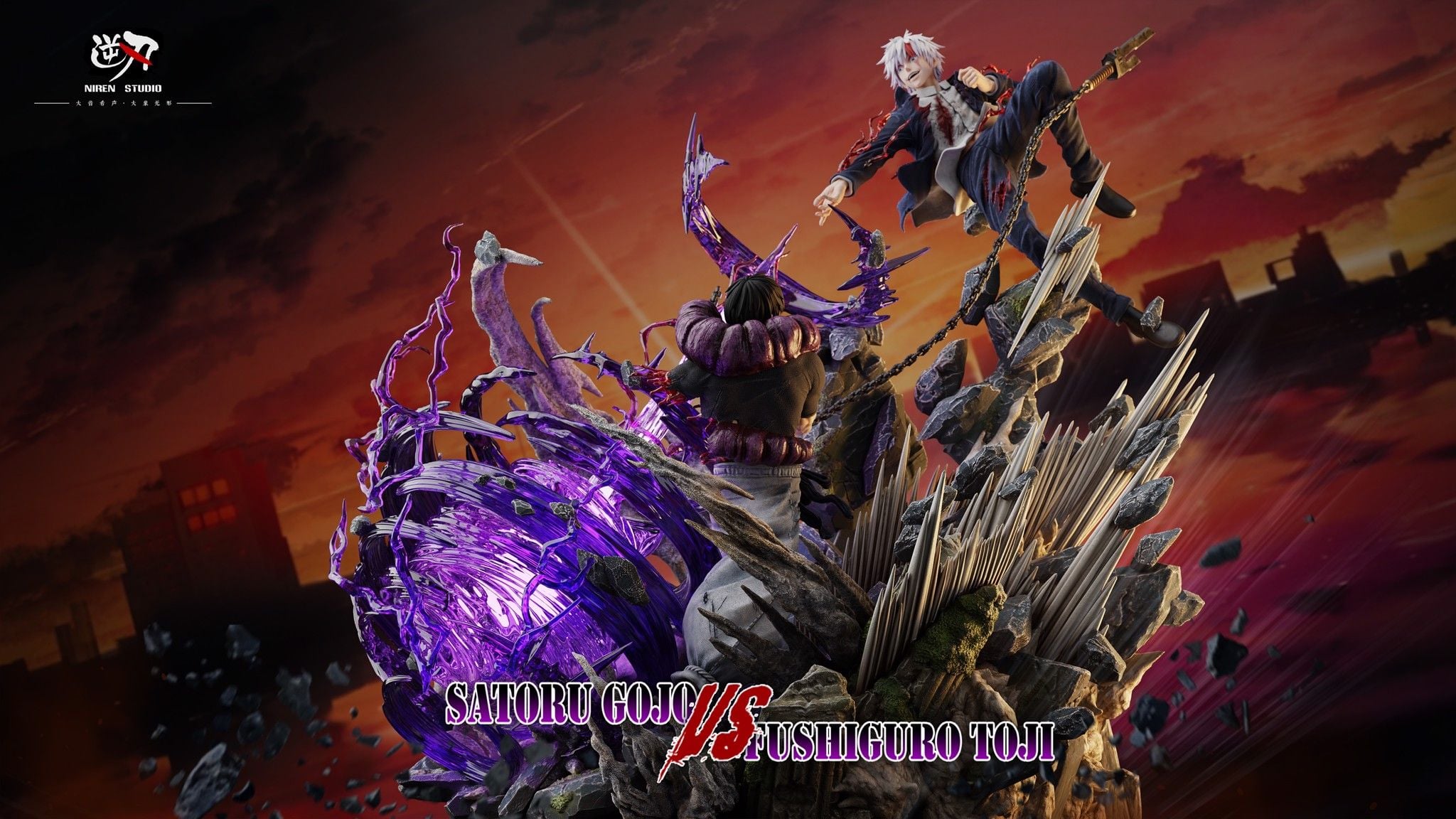Gojo Satoru vs Toji Fushigiro - Jujutsu Kaisen - Niren Studio resin statue Niren Studio anime figure