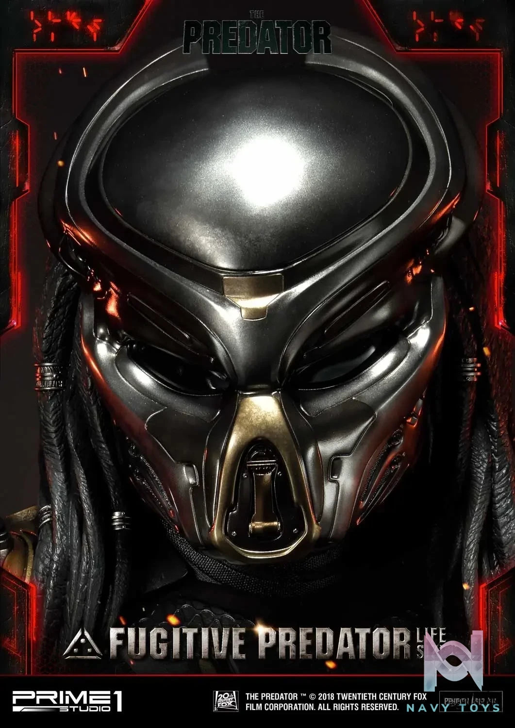 Prime 1 Studio – Life Size Bust The Predator (Film) Fugitive Predator LSTPR-01 LSTPR-01DX (Licensed)