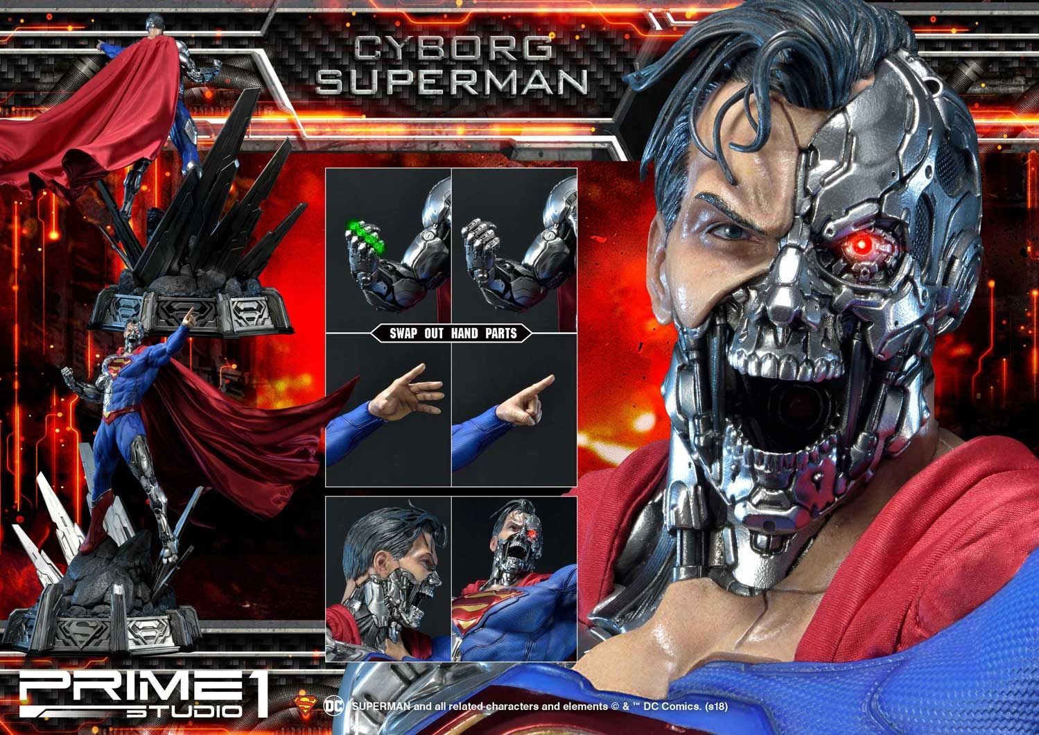 Cyborg Superman - Superman - Prime 1 Studio (MMDC - 32) resin statue Prime 1 Studio anime figure