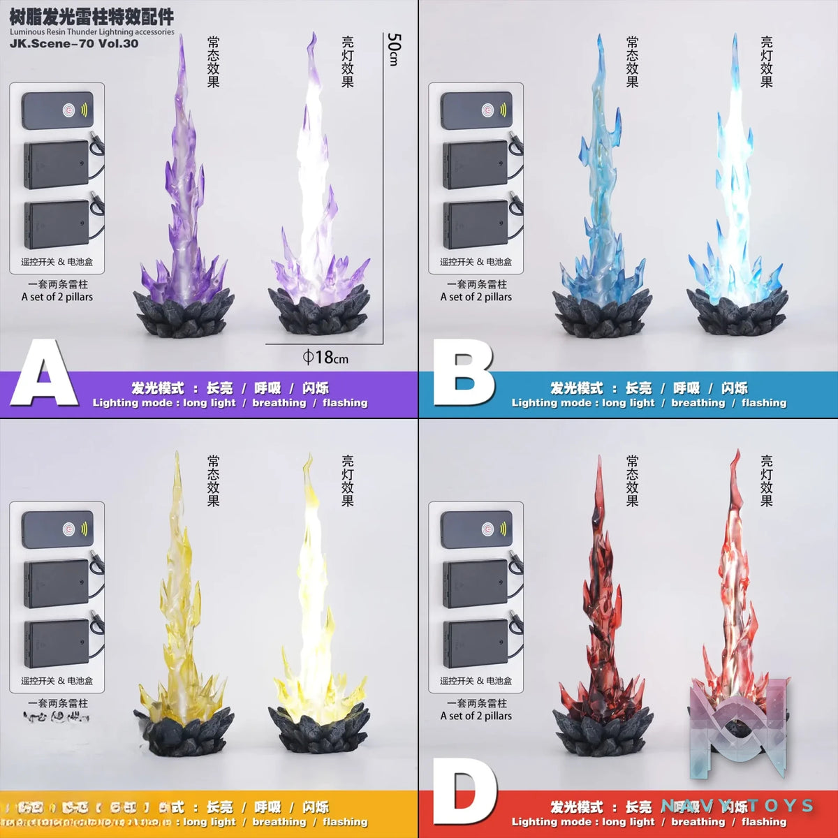 JacksDo Studio – Luminous Resin Thunder Lightning accessories One Piece