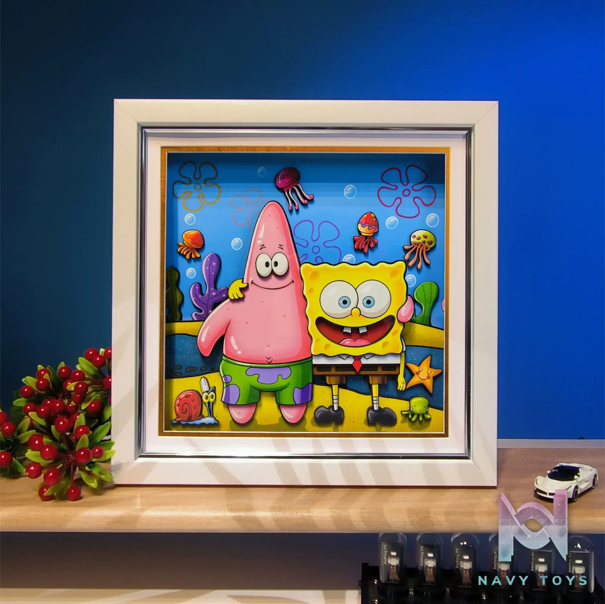 Yu Zhi Jiang Studio – SpongeBob X Patrick Star Series #2 3D Decorative Painting SpongeBob SquarePants