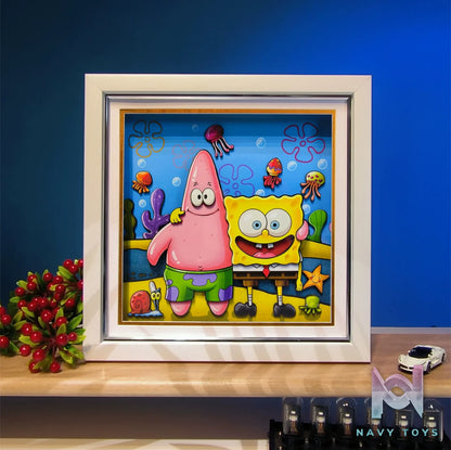 Yu Zhi Jiang Studio – SpongeBob X Patrick Star Series #2 3D Decorative Painting SpongeBob SquarePants