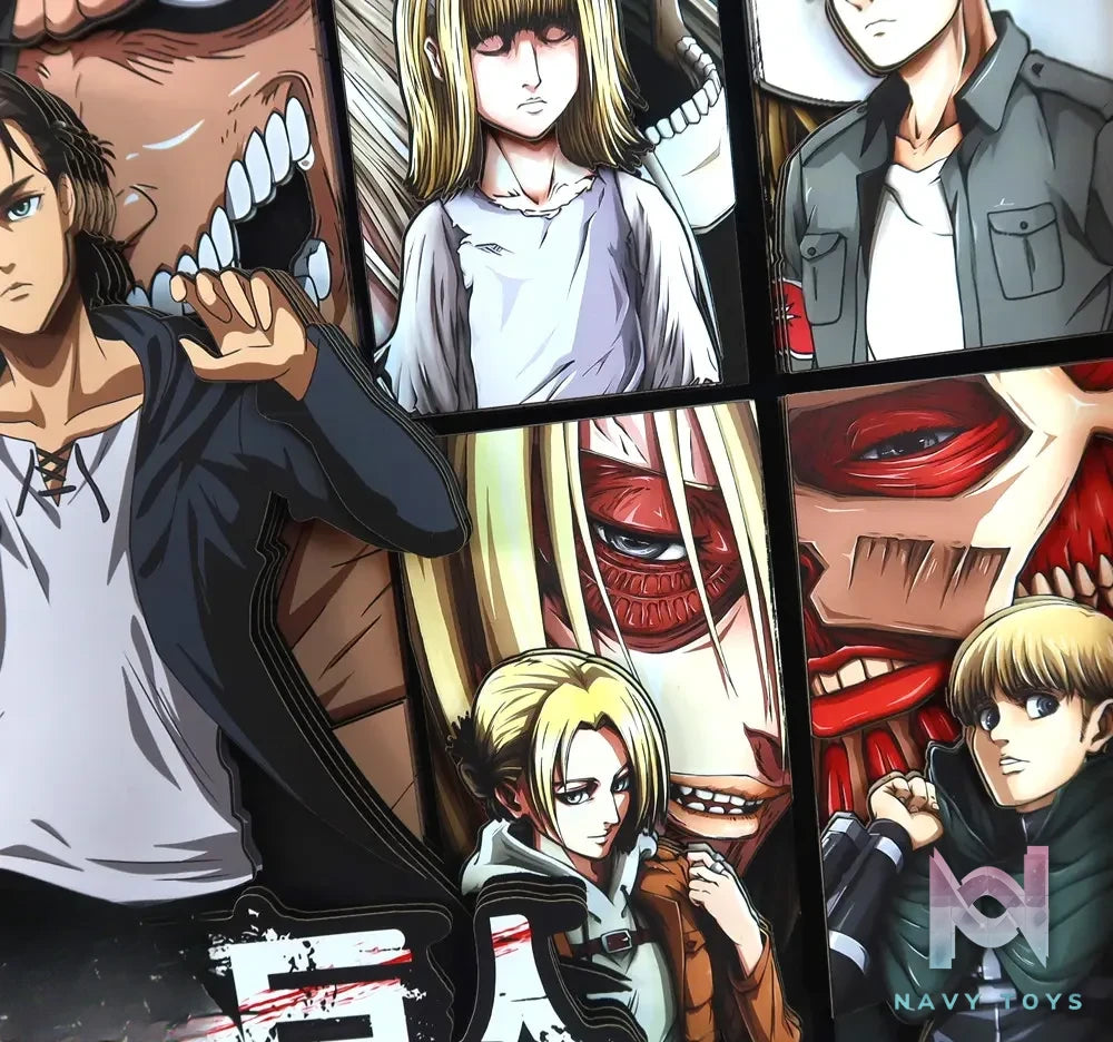 KALA HOME Studio – Attack on Titan Multiple Characters #08 Titan 3D Decorative Painting Attack on Titan