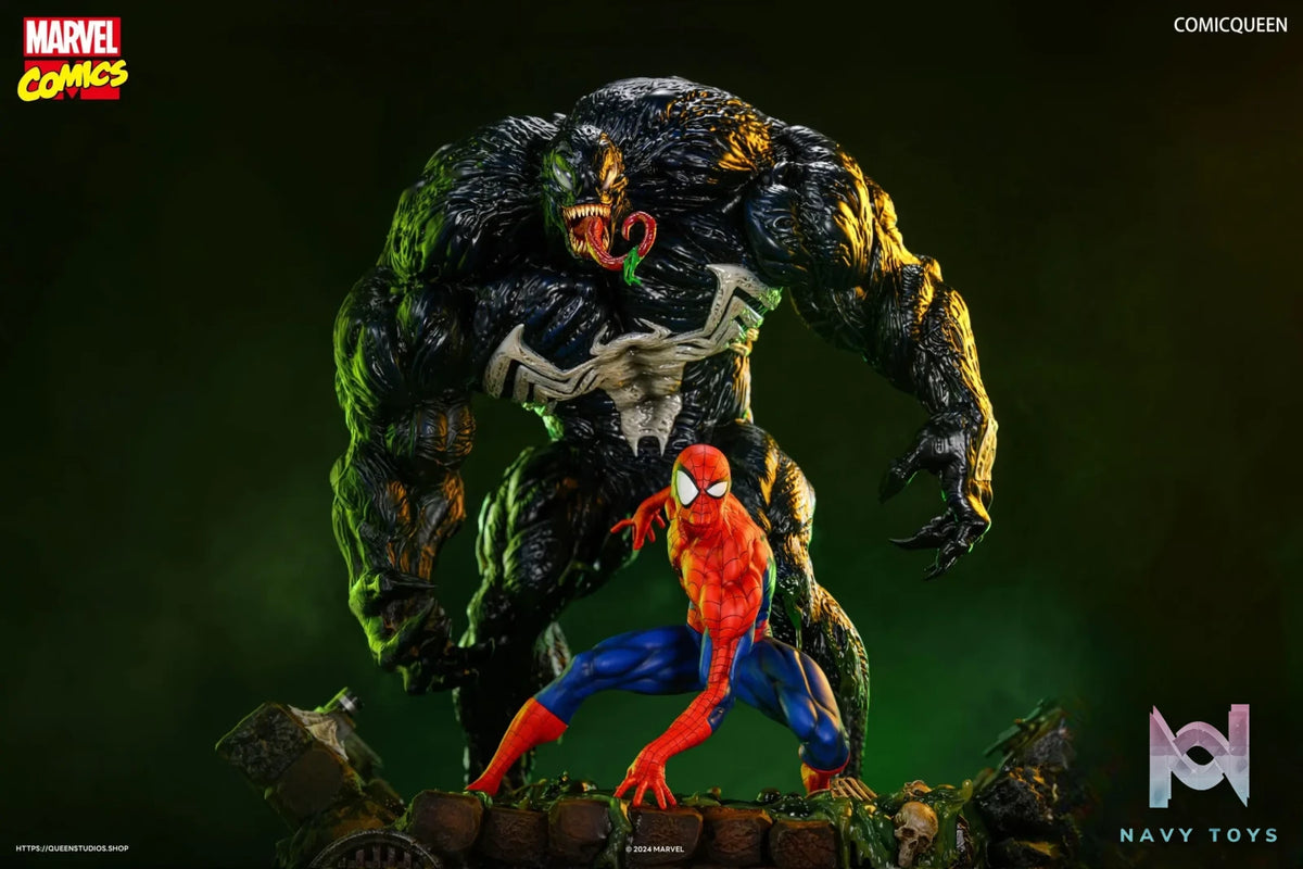 Queen Studio – Marvel14 Spider-Man VS Venom Full Body Figure (Licensed)