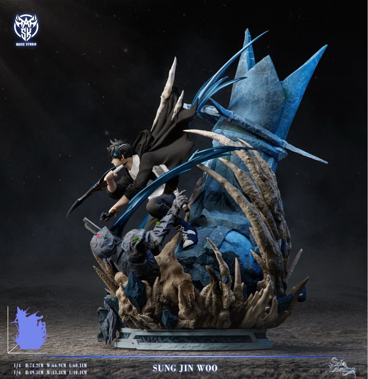 Sung Jinwoo vs Statue of God - Solo Leveling - Mask Studio resin statue mask studio anime figure