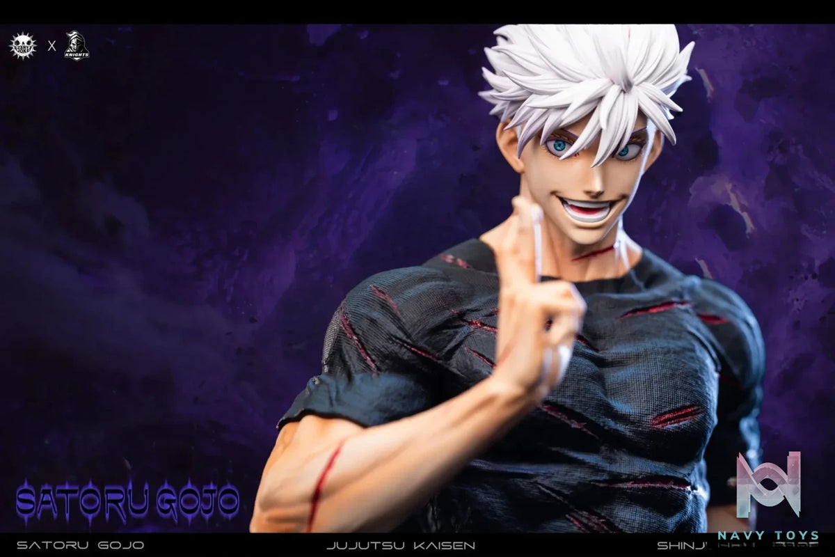 ZanyJoke Studio & Temple Studio - Jujutsu Kaisen S01 Gojo Satoru, the Battle of the Demon Realm Shinjuku resin statue Navy Toys anime figure