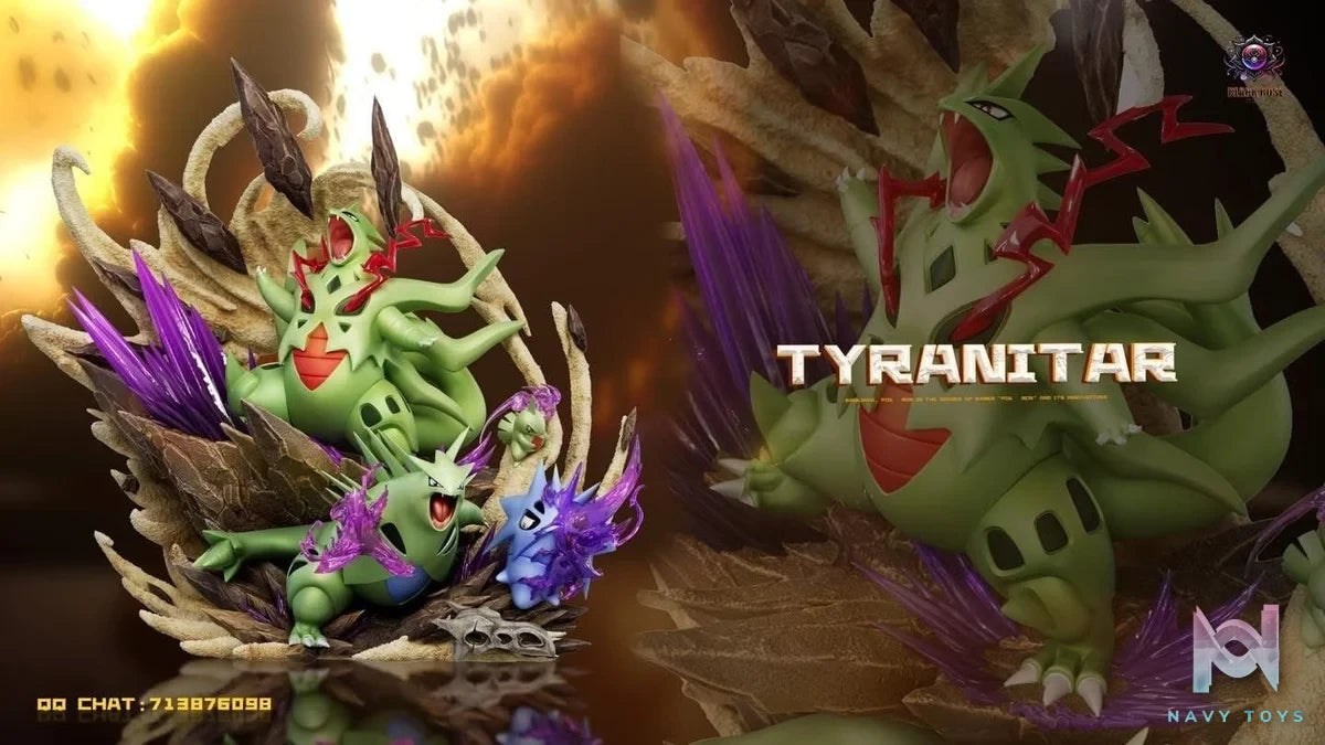 Tyranitar Family - Pokemon - Black Rose Studio resin statue Black Rose Studio anime figure