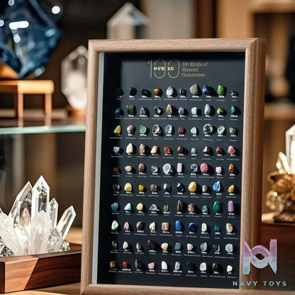 Orz Collectibles – 100 Kinds of Mineral Specimens Natural Crystal Rock Stone Science Ore Collection