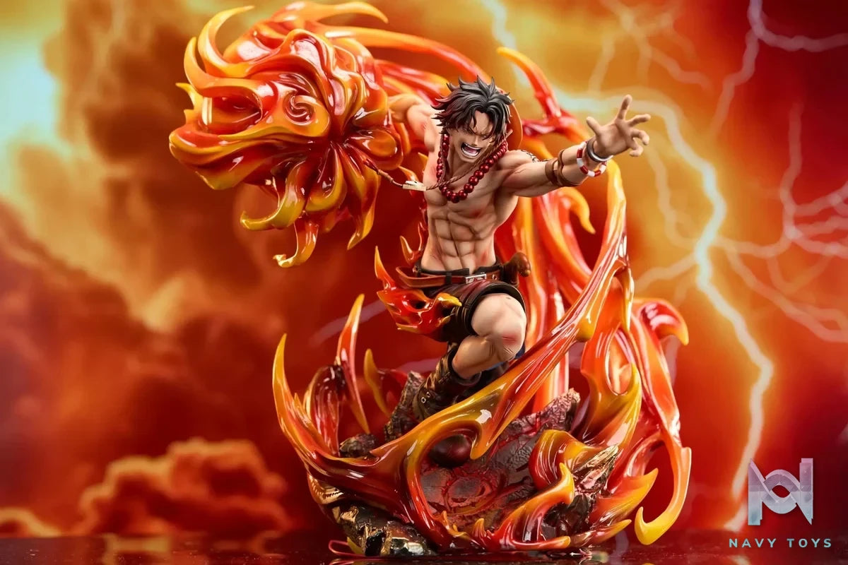 Fast Studio - One Piece Fire Fist Portgas D. Ace resin statue Navy Toys anime figure