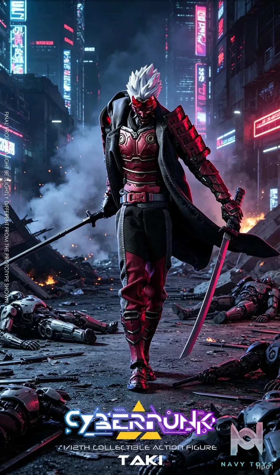 VTOYS – Taki 1/12 Action Figure Cyberpunk Samurai: Crimson Dawn VSD012 (Licensed)
