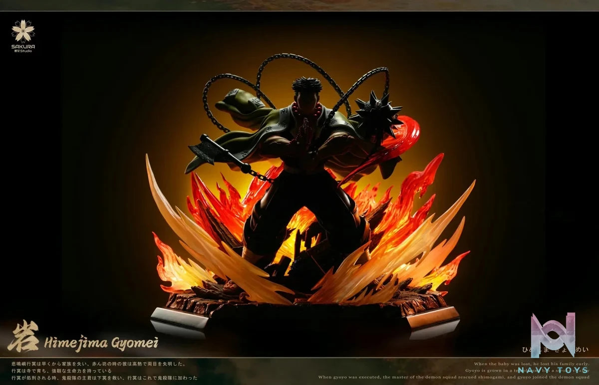 SAKURA Studio - Demon Slayer Stone Hashira Gyomei Himejima resin statue Navy Toys anime figure