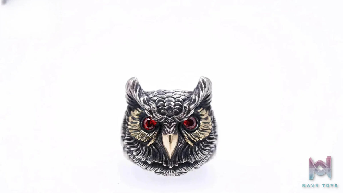 Raven Studio (silver jewelry) – Guardian Series Original Owl Ring Original