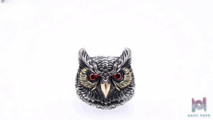 Raven Studio (silver jewelry) – Guardian Series Original Owl Ring Original