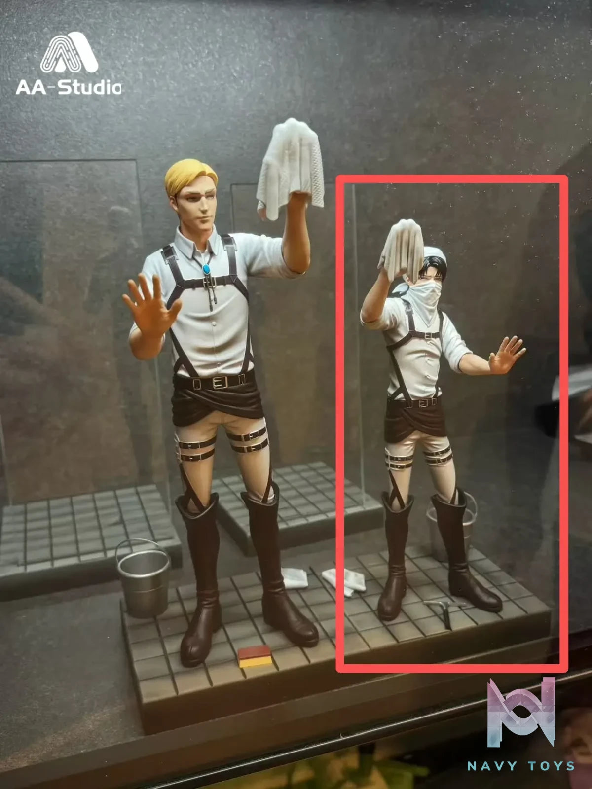 AA Studio – Levi Ackerman X Erwin Smith Window Wiping Attack on Titan