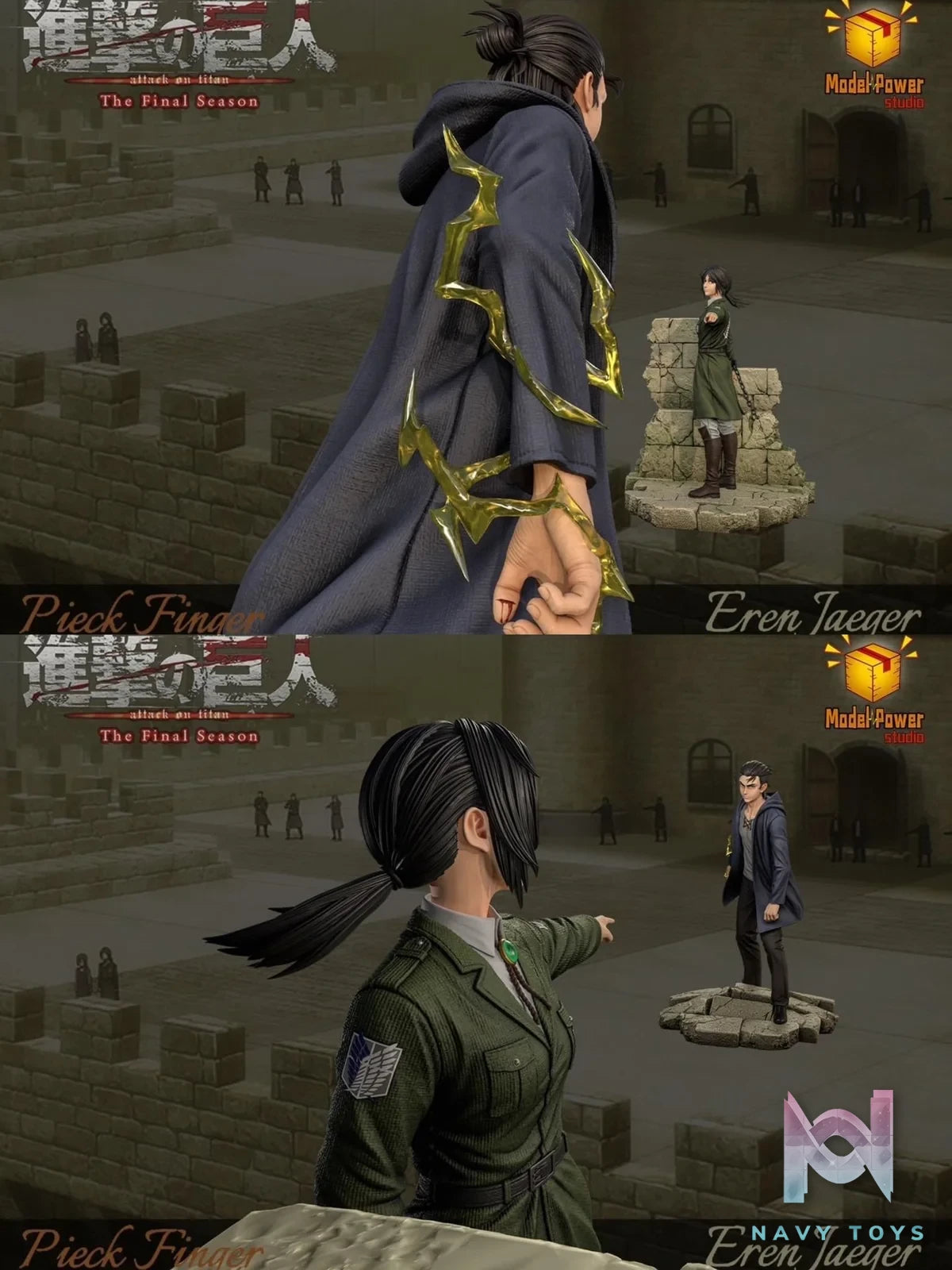 Eren Yeager & Pieck - Attack On Titan - Model Power Studio resin statue Model Power Studio anime figure