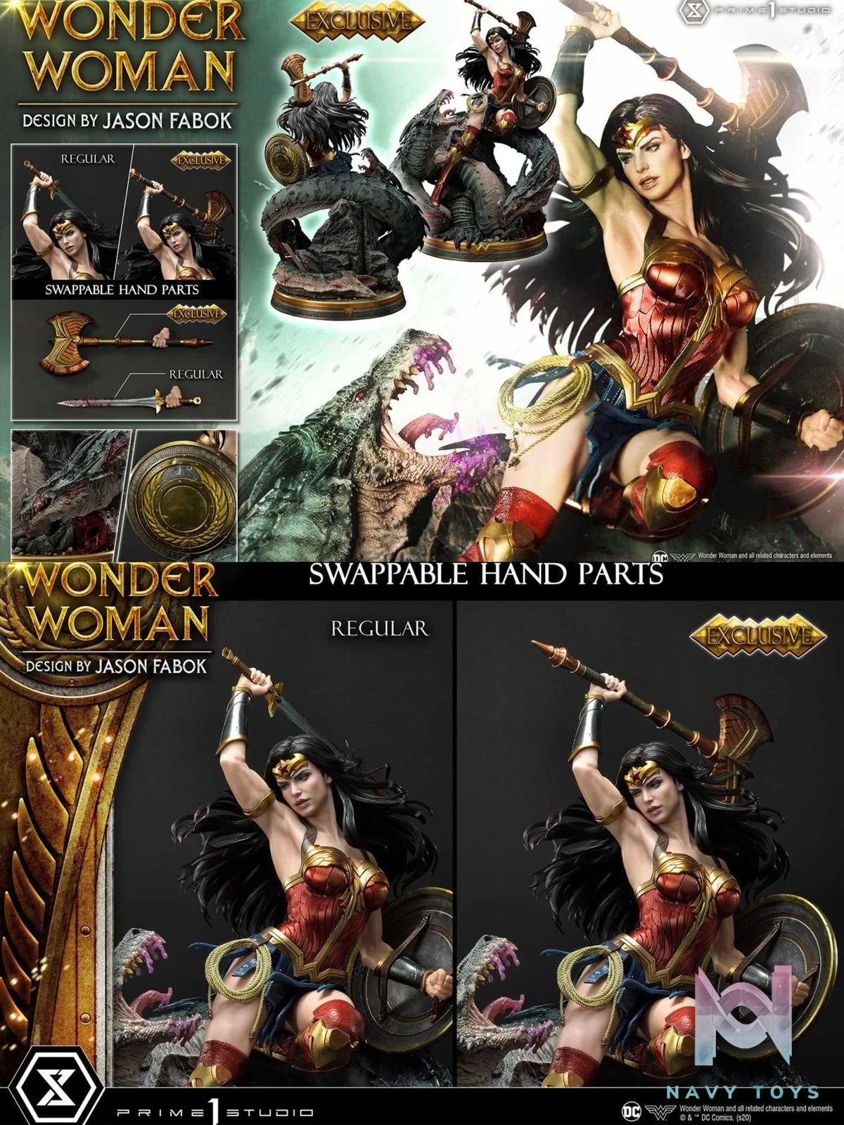 Wonder Woman Versus Hydra - Wonder Woman - Prime 1 Studio (MMDC - 48EXS) resin statue Prime 1 Studio anime figure
