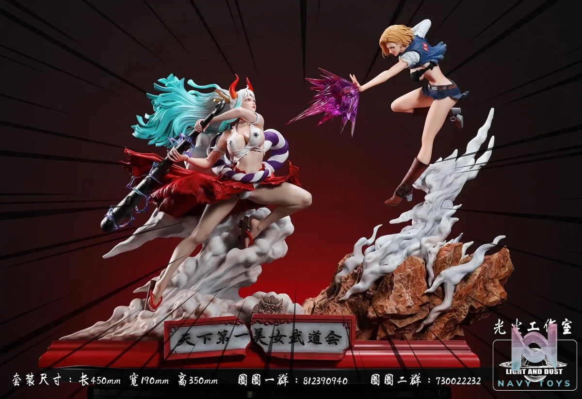 Yamato vs Android 18 resin statue Light and Dust Studio anime figure