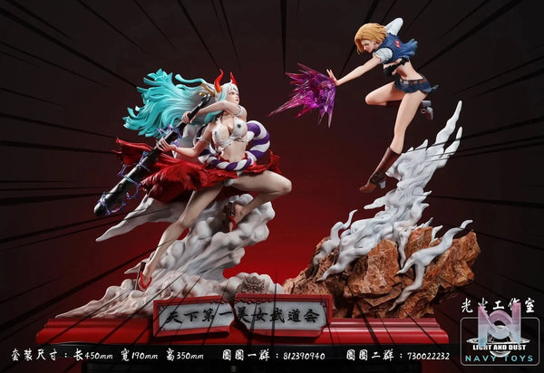 Yamato vs Android 18 resin statue Light and Dust Studio anime figure