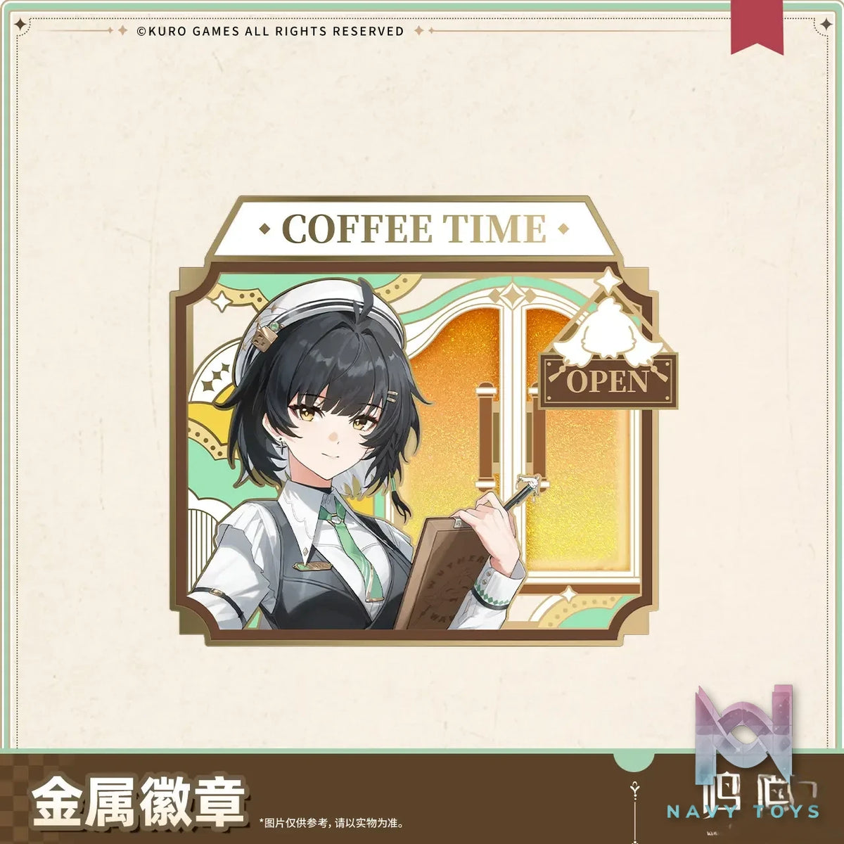 KURO GAMES – Wuthering Waves – Sunny Rendezvous Themed Wanderer Metal Badge (Licensed)