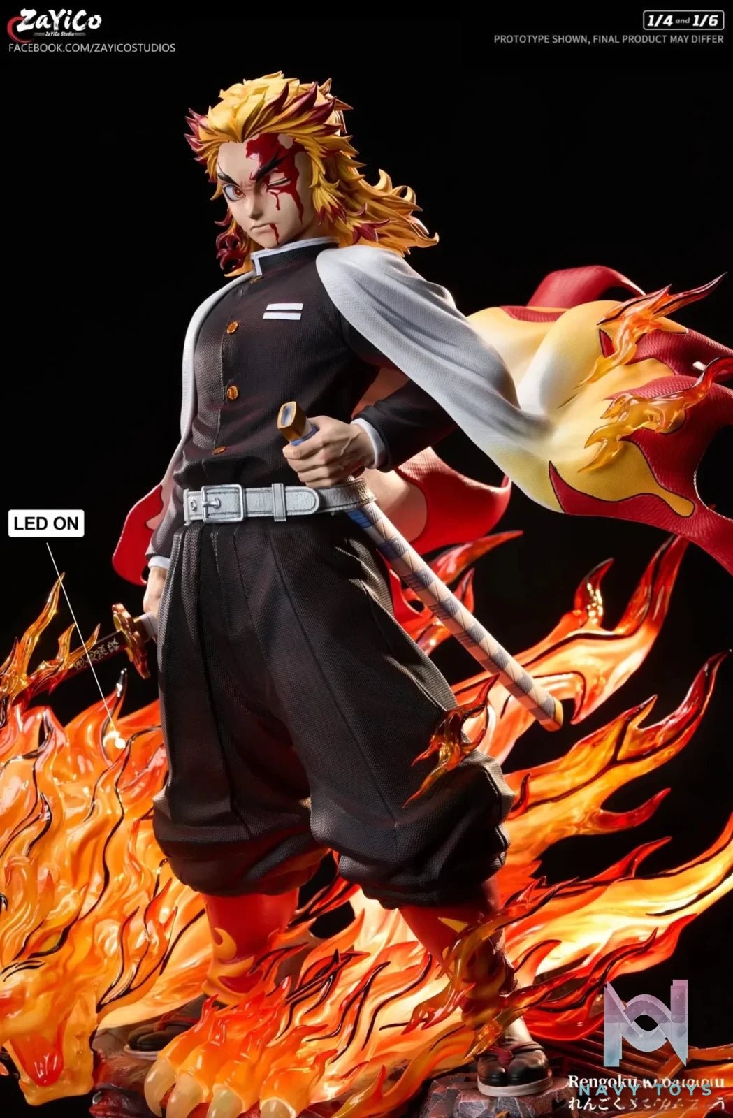 Flame Hashira Kyojuro Rengoku - Demon Slayer - Zayico Studio resin statue Navy Toys anime figure