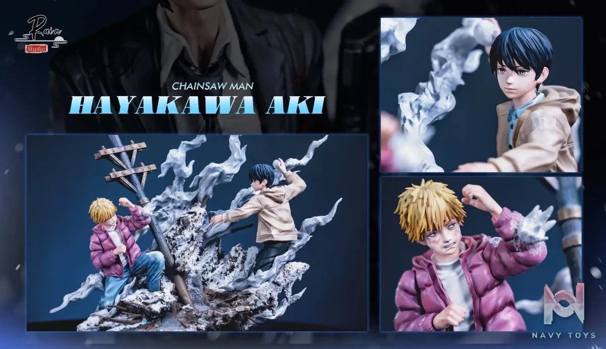 Rain Studio - Chainsaw Man Gun Devil Aki Hayakawa resin statue Navy Toys anime figure