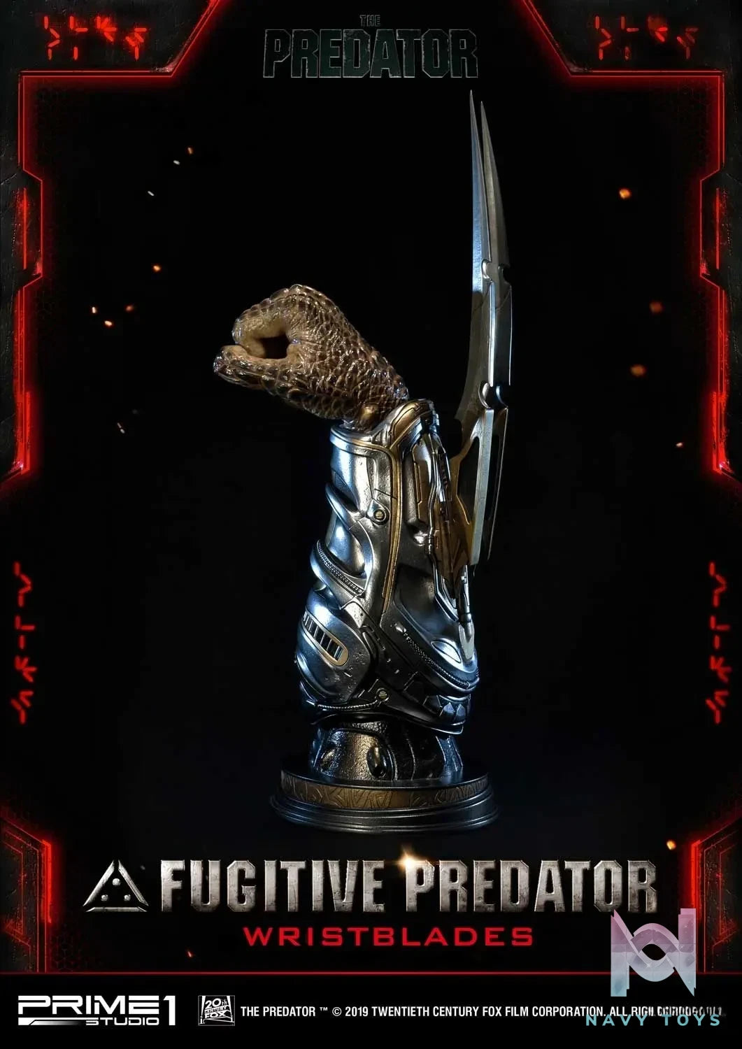 Prime 1 Studio – Life Size Bust The Predator (Film) Fugitive Predator Wristblades LSTPR-02 (Licensed)
