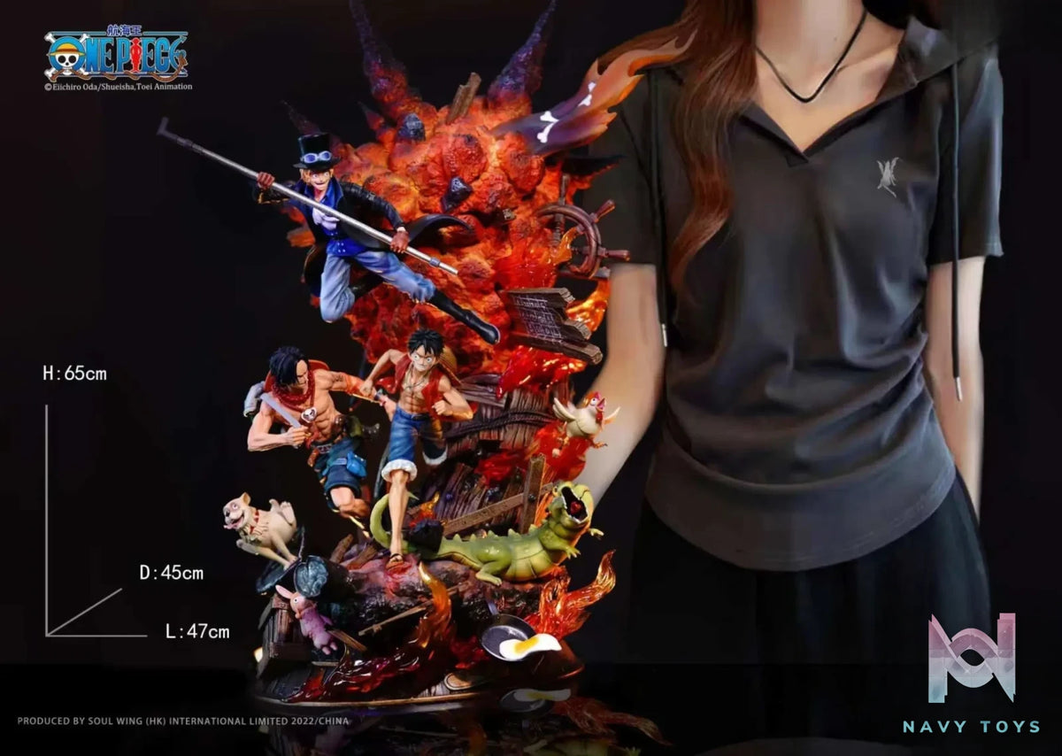 Soul Wing Studio – One Piece Fetters – Monkey D. Luffy & Portgas D. Ace & Sabo (Licensed)