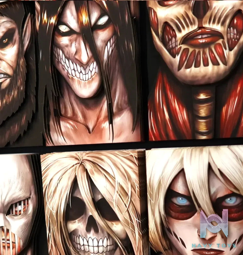 KALA HOME Studio – Attack on Titan Multiple Characters #04 Titan 3D Decorative Painting Attack on Titan