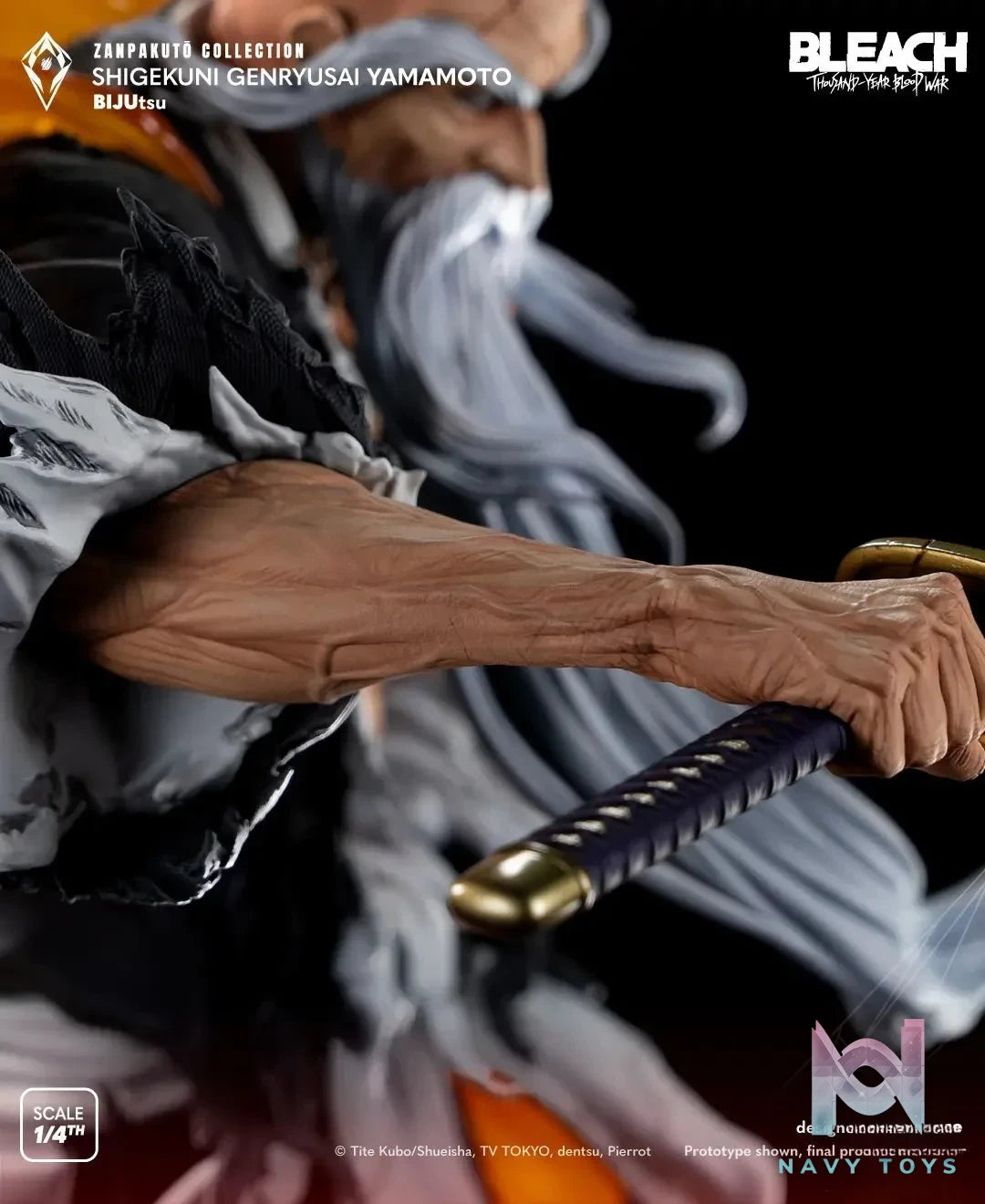 TSUME Studio - BLEACH Zanpakuto Collection Genryusai Shigekuni Yamamoto (Licensed) resin statue Navy Toys anime figure