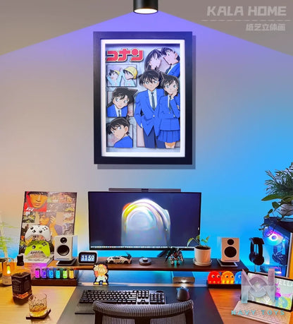 KALA HOME Studio – Shinichi Kudo X Ran Mouri 3D Decorative Painting Detective Conan