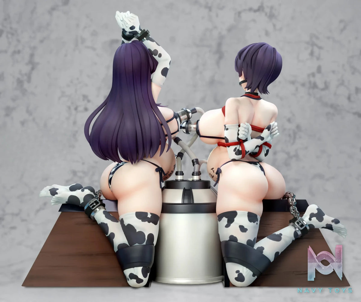 Meat Studio – The Komi Mother and Daughter Bound and Lactating on a Wooden Horse Komi Can’t Communicate