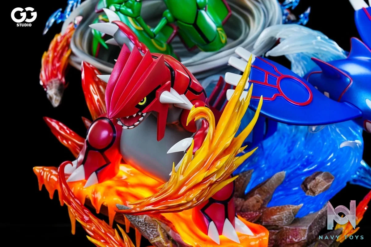 GG Studio - Weather Trio Groudon, Kyogre, Rayquaza - Pokemon resin statue GG Studio anime figure