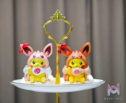 Qing Niao Studio – Plain Glitter Eevee Family Pikachu Costume Set, Arcanine Costume Set Pokémon