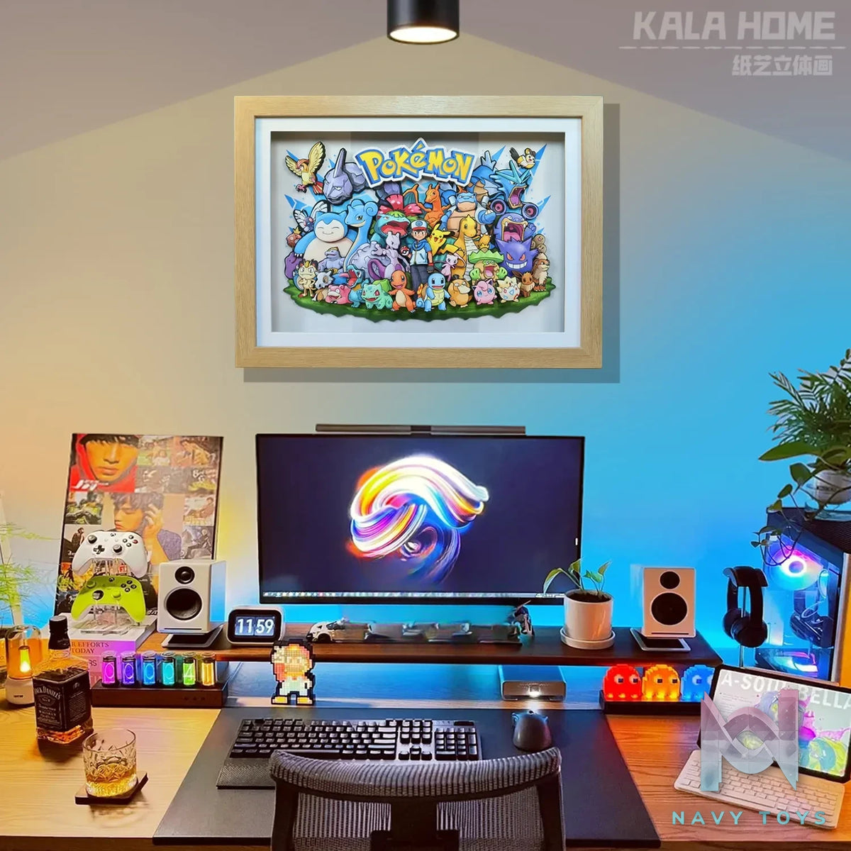 KALA HOME Studio – Pokémon Multiple Characters #04 3D Decorative Painting Pokémon
