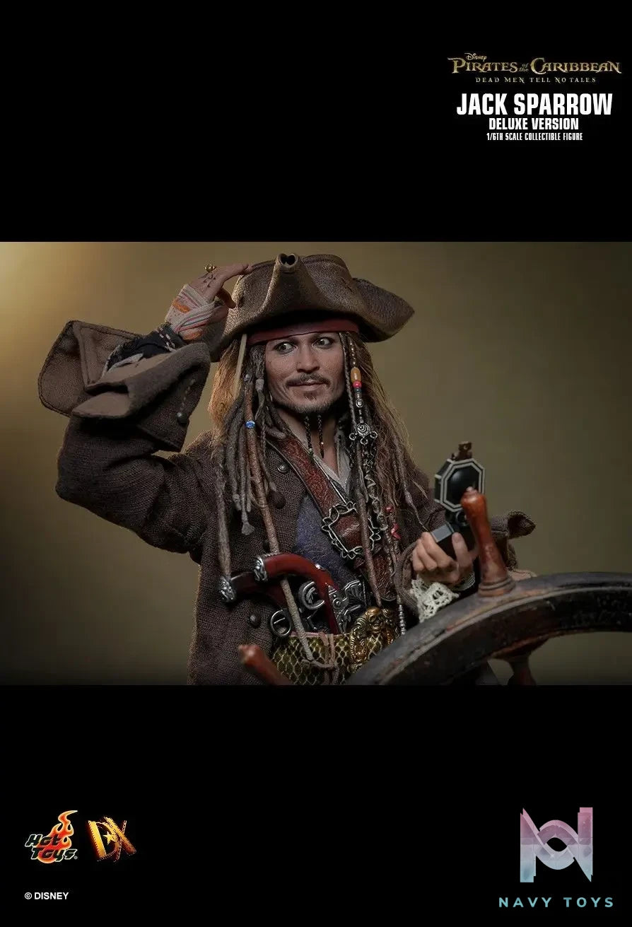 Hottoys – Pirates of the Caribbean: Dead Men Tell No Tales Jack Sparrow 1/6th scale Collectible Figure DX37 DX38 (Licensed)