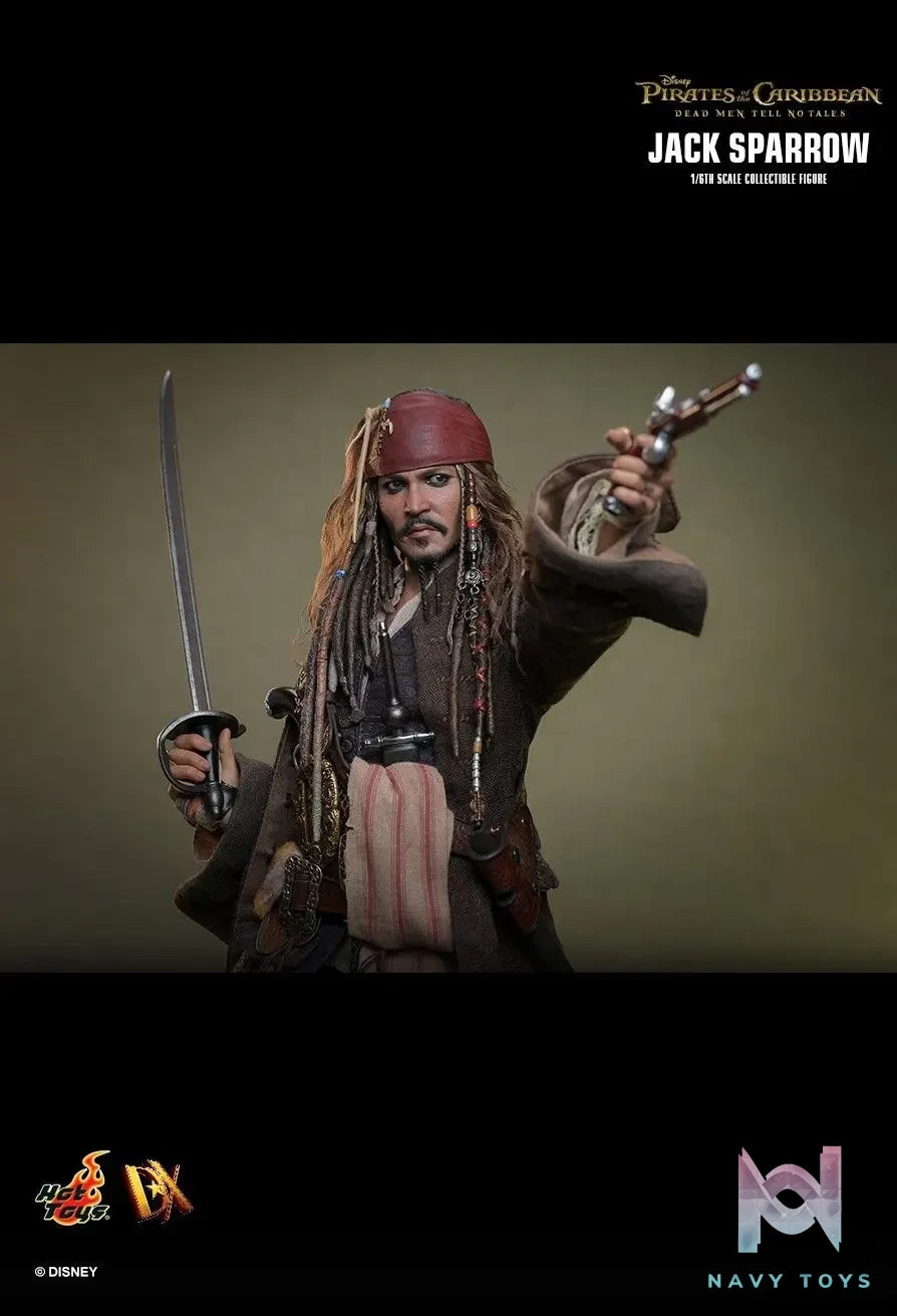 Hottoys – Pirates of the Caribbean: Dead Men Tell No Tales Jack Sparrow 1/6th scale Collectible Figure DX37 DX38 (Licensed)