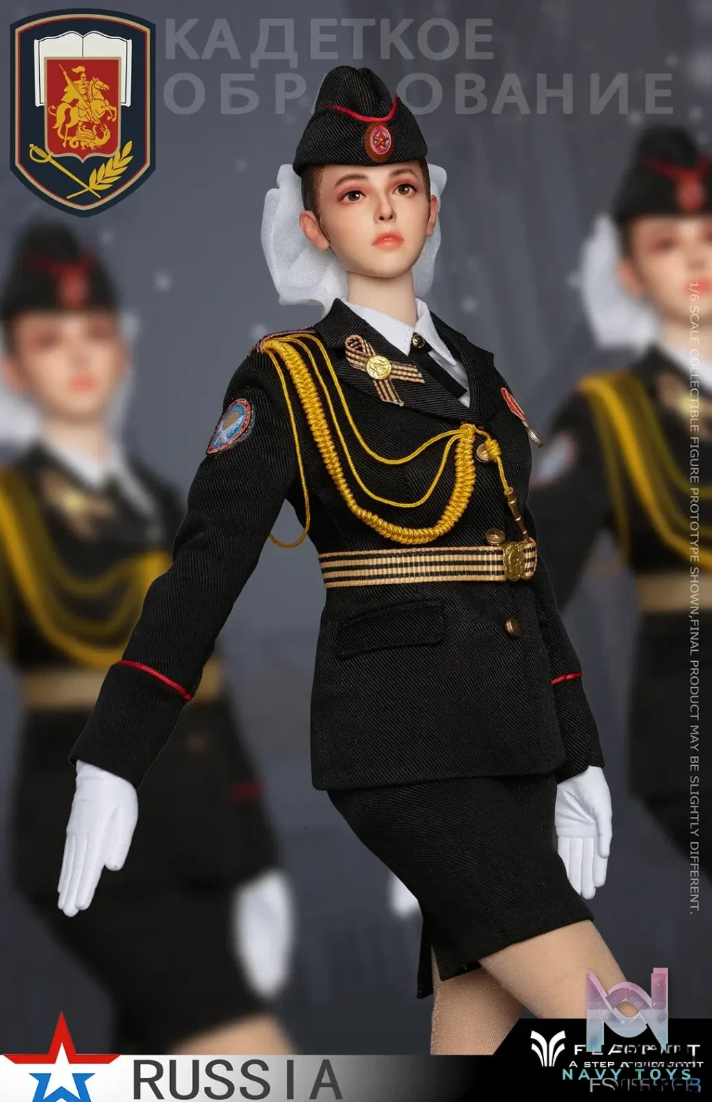 FLAGSET – Original 1/6 Russian Female Soldiers Ministry of Internal Affairs FS-73054A & Ninth Women’s Military Academy FS-73054B & Aerospace Defense Forces FS-73054C (Licensed)