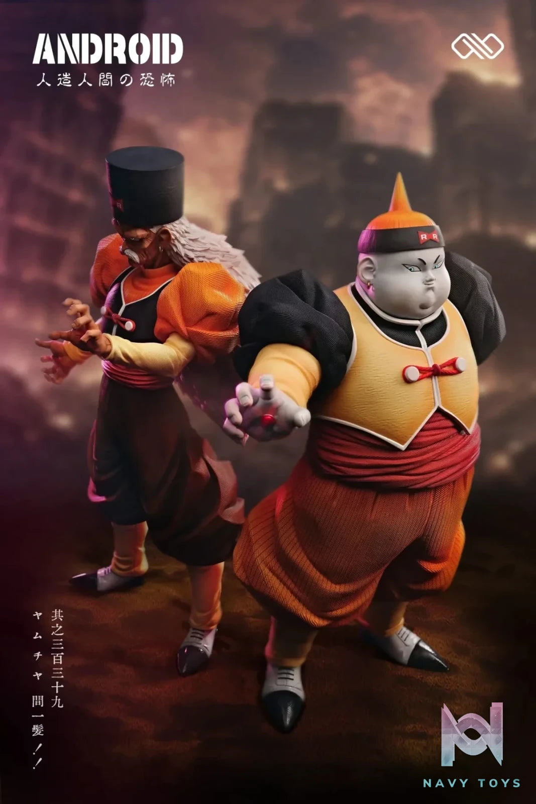 Infinite Studio - Dragon Ball Android 19 & Dr. Gero Android 20 resin statue Navy Toys anime figure