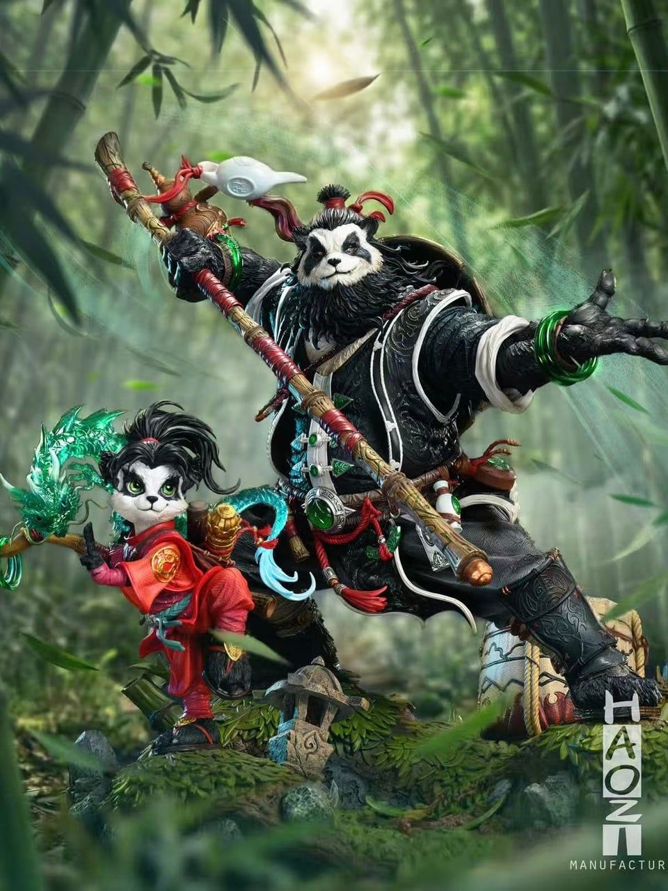 Chen & LiLi - Pandaren - HAOZI Studio resin statue HAOZI Studio anime figure