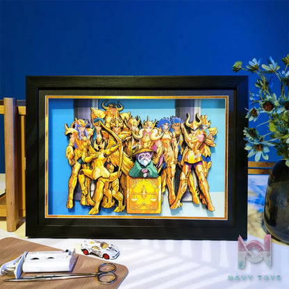 Yu Zhi Jiang Studio – Saint Seiya Multiple Characters 3D Decorative Painting Series #4 Saint Seiya