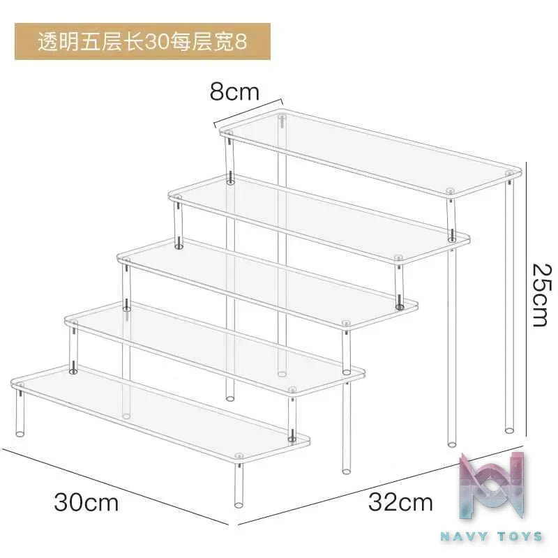 Showcase Factory – Acrylic Stair Display Stand for Nendoroids Blind Boxes Mini Figures