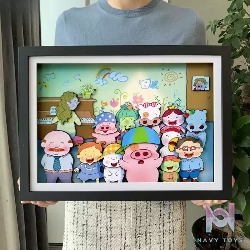 KALA HOME Studio – McDull, the Alumni Multiple Characters 3D Decorative Painting McDull, the Alumni