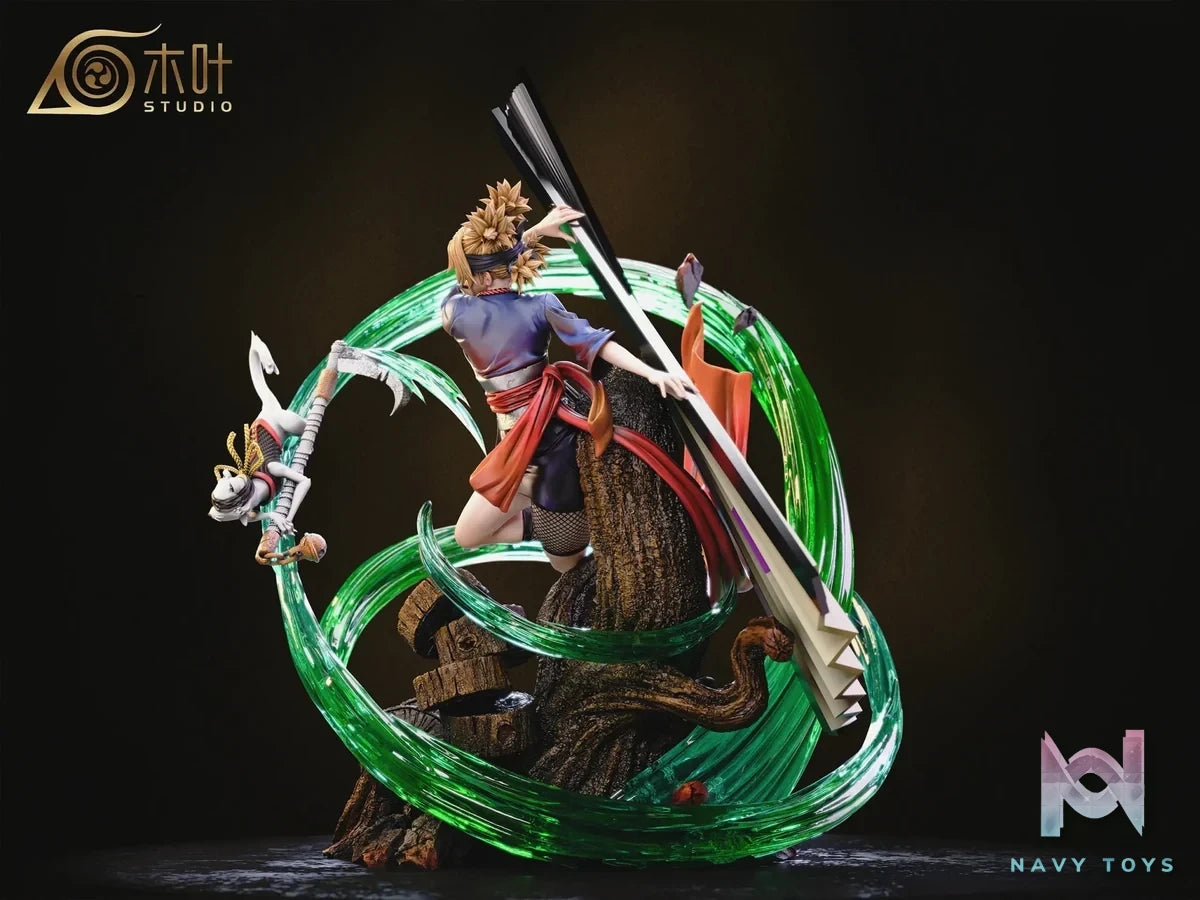 Konoha Studio - Naruto Beautiful Girl Light Sculpture Series 001 Temari - Temari+kamaitachi resin statue Navy Toys anime figure