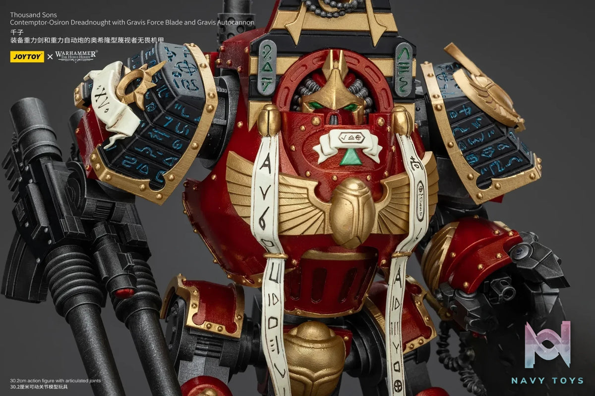 JOYTOY Studio – Warhammer ‘The Horus Heresy’ Thousand Sons Contemptor-Osiron Dreadnought With Gravis Force Blade And Gravis Autocannon JT8636 (Licensed)