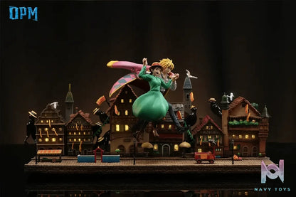 OPM Studio - Howl's Moving Castle Desktop Small Scene Series 6 Sophie and Howl Skywalk resin statue Navy Toys anime figure