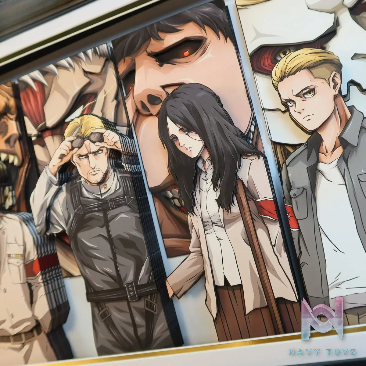 KALA HOME Studio – Attack on Titan Multiple Characters #02 Titan 3D Decorative Painting Attack on Titan