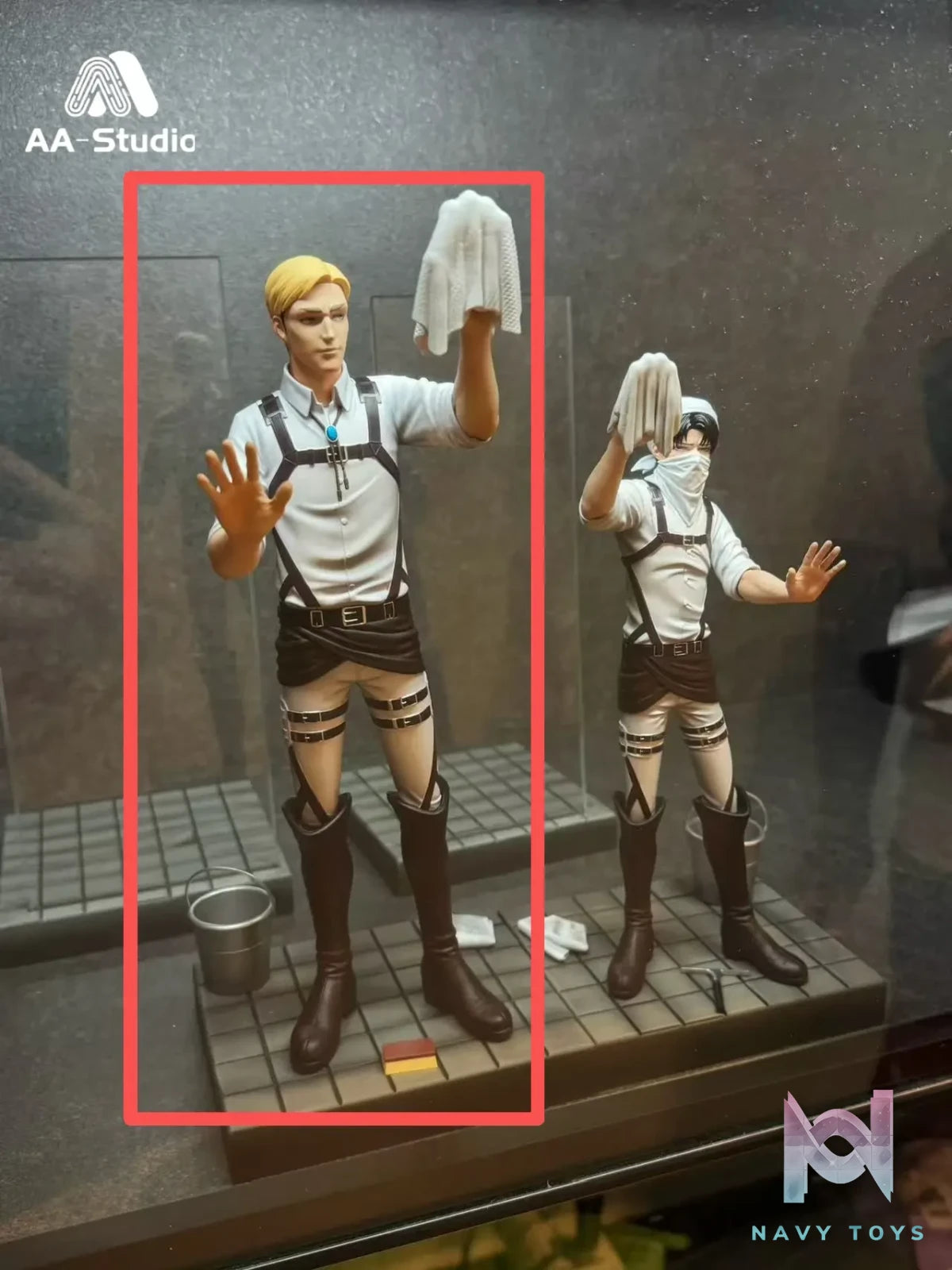 AA Studio – Levi Ackerman X Erwin Smith Window Wiping Attack on Titan