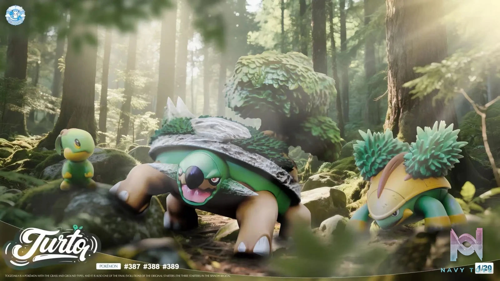 Zm Studio – Pokémon Torterra Evolution Set