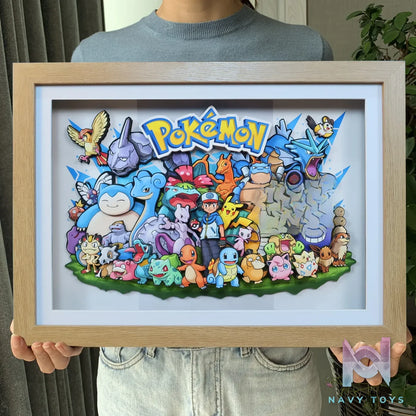 KALA HOME Studio – Pokémon Multiple Characters #04 3D Decorative Painting Pokémon